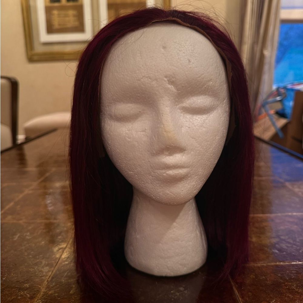 Burgundy Straight Women's Wig - Unbranded
